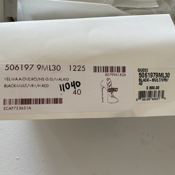 GUCCI Sylvie Pointy Toe Mary Jane Pump (Women) Size 40 Great Condition Worn Once - Picture 4 of 16